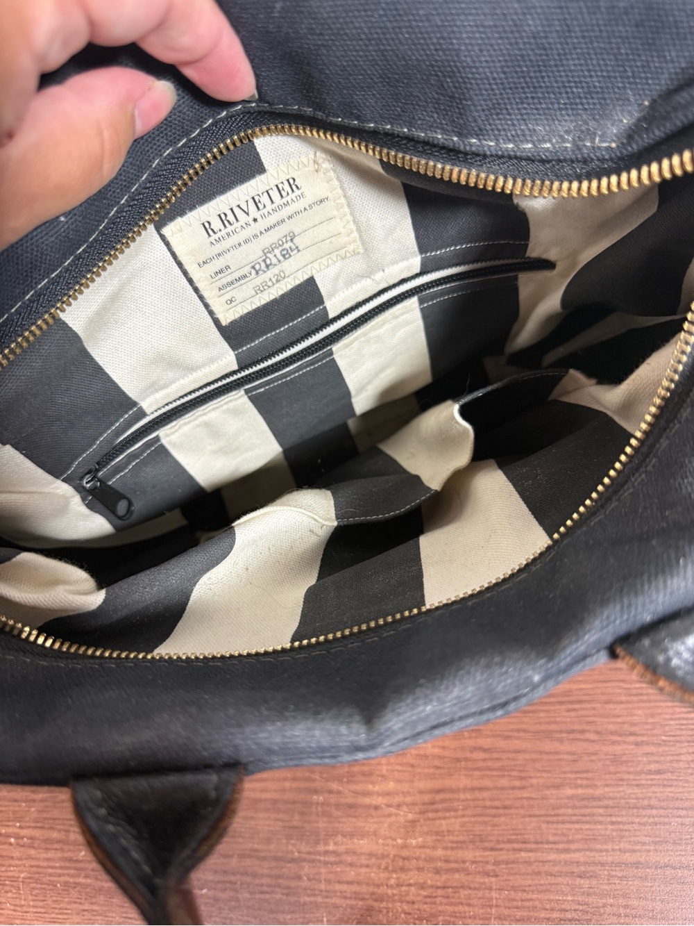 R. Riveter Otto Canvas & Leather Tote - Picture 6 of 9